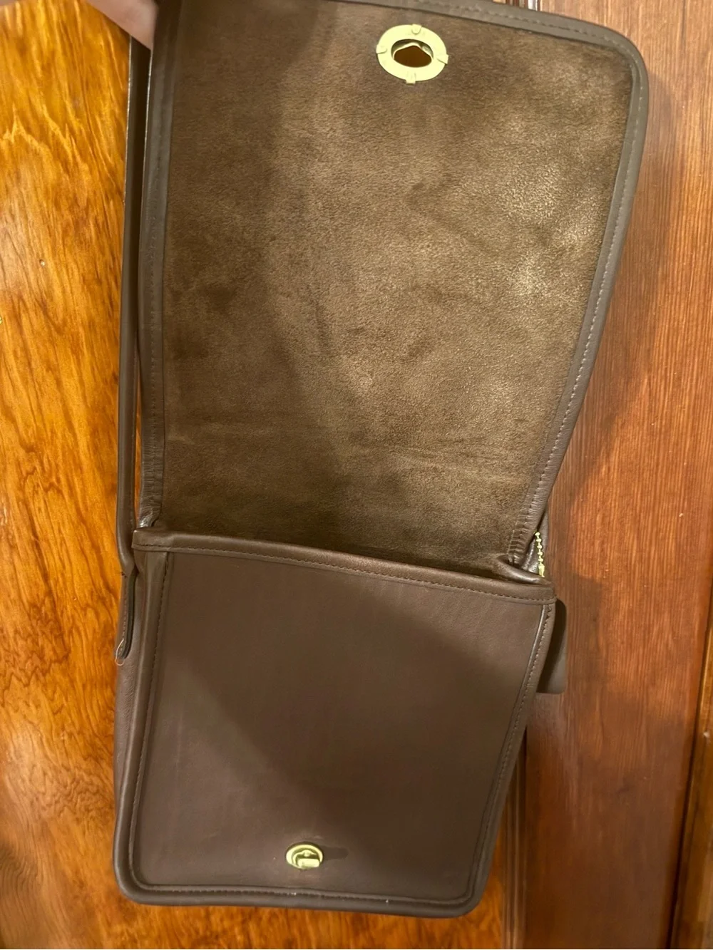 Vintage Coach Compact Pouch- Mahogany